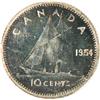 Image 2 : Canada Ten Cents 1954 ICCS PL-65 HCam