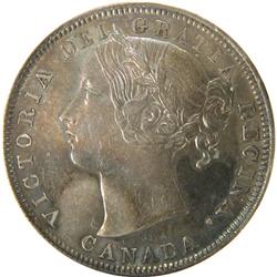 Canada Twenty Cents 1858 PCGS AU-58