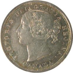 Canada Twenty Cents 1858 ICCS AU-50