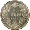 Image 2 : Canada 25 Cents 1874H ICCS MS-60