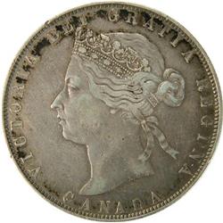 Canada 50 Cents 1870 LCW VF, Cleaned