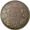 Image 2 : Canada 50 Cents 1870 LCW VF, Cleaned