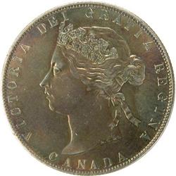 Canada 50 Cents 1870 LCW EF, Whizzed