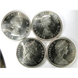 1963 1963 1965 1966, all Ch to Gem Unc