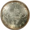 Image 2 : Canada Silver Dollar 1937 ICCS MS-64