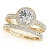 Image 1 : 2.79 ctw VS/SI Diamond 2pc Wedding Set Halo 14K Yellow Gold