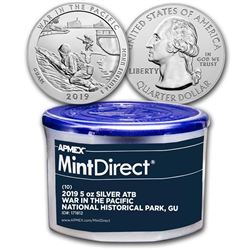 2019 5 oz Silver ATB War in the Pacific 10-Coin MintDirect® Tube