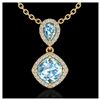 Image 1 : 0.75 ctw H-SI/I Diamond Solitaire Necklace 10K Rose Gold