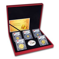 2015 China 5-Coin Gold Panda Prestige Set MS-70 PCGS (FS)