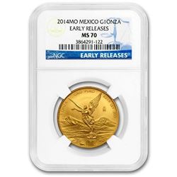 2014 Mexico 1 oz Gold Libertad MS-70 NGC (Early Release)