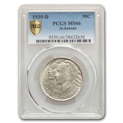 1939-D Arkansas Centennial Commemorative Half Dollar MS-66 PCGS