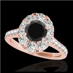 1.25 ctw Morganite & VS/SI Diamond Ring 10K White Gold