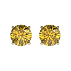 1.29 ctw Intense Yellow Diamond Solitaire Ring 10K Rose Gold