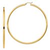 Image 1 : 14k Yellow Gold 3 mm Polished Hoop Earrings - 30 mm