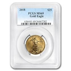 2018 1/2 oz Gold American Eagle MS-69 PCGS