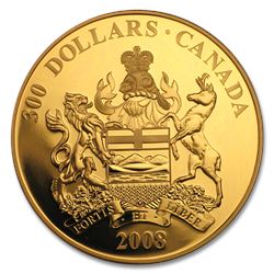2008 Canada Proof Gold $300 Alberta Coat of Arms (Capsule Only)