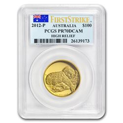 2012-P Australia 1 oz Gold Koala PR-70 PCGS (FS\, High Relief)
