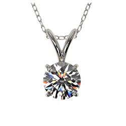 0.85 ctw VS/SI Diamond 2pc Wedding Set Halo 14K White Gold