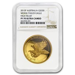 2015 Australia 2 oz Gold Proof Wedge Tailed Eagle PF-70 NGC UC
