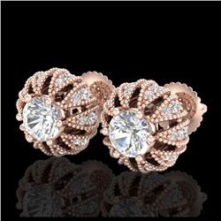 3 ctw Black & VS/SI Diamond Earrings 18K White Gold