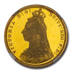 1887 Great Britain Gold Sovereign Victoria Jubilee PR-64+ UC NGC