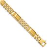 Image 1 : Men's 14k Yellow Gold Polished & Brushed Link Bracelet - 8.5 in.
