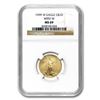 Image 1 : 1999-W 1/4 oz Gold American Eagle MS-69 NGC (W Variety)