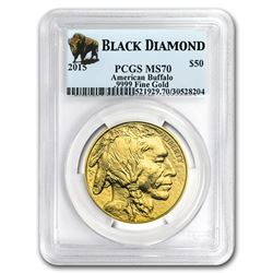 2015 1 oz Gold Buffalo MS-70 PCGS (Black Diamond)
