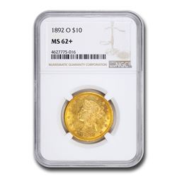 1892-O $10 Liberty Gold Eagle MS-62+ NGC