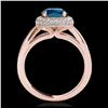 Image 2 : 2.50 ctw Intense Blue Diamond Stud Earrings 10K Rose Gold