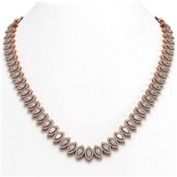 82.17 ctw Sapphire & Diamond Necklace 14K White Gold