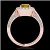Image 2 : 2.25 ctw SI/I Fancy Intense Yellow Diamond Ring 10K Rose Gold