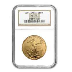 2001 1 oz Gold American Eagle MS-70 NGC