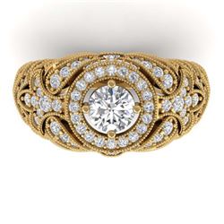 2.41 ctw VS/SI Diamond 2pc Wedding Set Halo 14K Yellow Gold