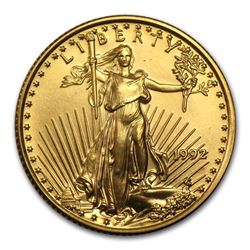 1992 1/4 oz Gold American Eagle BU