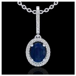 1.15 ctw VS Black Diamond Solitaire Halo Ring 10K White Gold