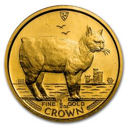 1988 Isle of Man 1/2 oz Gold Manx Cat