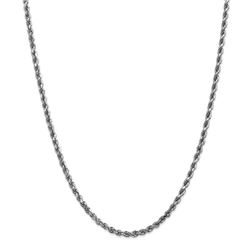 14k White Gold 3.5 mm Diamond Cut Rope Chain - 28 in.