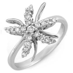 0.53 ctw H-SI/I Diamond Solitaire Necklace 10K White Gold