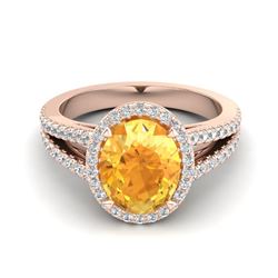 2 ctw Emerald & Halo VS/SI Diamond Ring 18K Yellow Gold