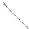 Image 1 : 14k White Gold Diamond Link Bracelet - 7.25 in.