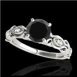 0.56 ctw Intense Blue Diamond Ring 10K White Gold