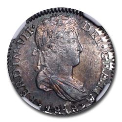 1818-NG M Guatemala Silver 1 Real Fernando VII MS-64 NGC