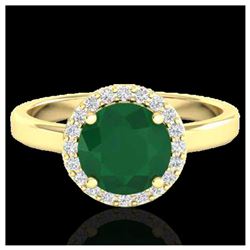 1.01 ctw Intense Blue Diamond Necklace 10K Rose Gold