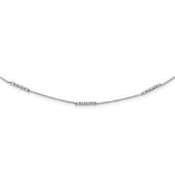 14k White Gold .25ct Diamond 5-Station Necklace - 18 in.