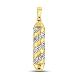 10kt Yellow Gold Mens Round Diamond Solitaire Linked 30" Necklace 13-3/8 Cttw