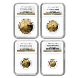 1994-W 4-Coin Proof Gold American Eagle Set PF-70 NGC