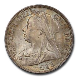 1897 Great Britain Silver Florin Veil Head Victoria MS-65+ PCGS