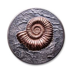 2018 Mongolia 1 kilo Silver 20\,000 Togrog Ammonite Antique Finish