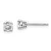 Image 1 : 14k White Gold 1/2ct Cert Lab Grown Diamond 4-Prong Earring